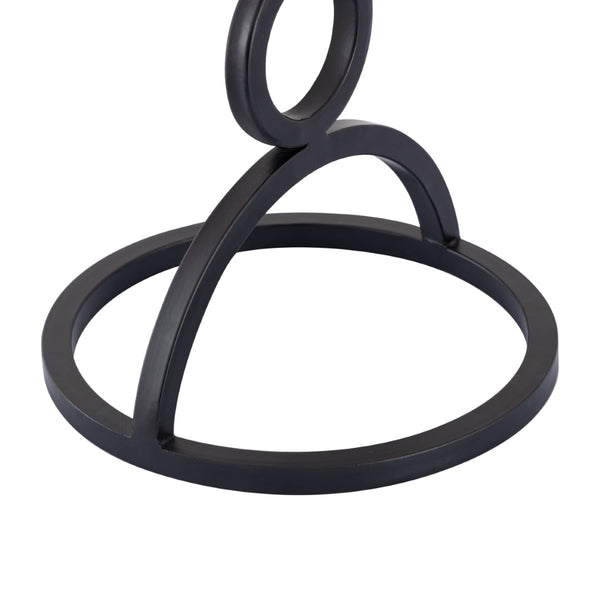 Atlas Spivey Accent Table - Chic Black Metal & White Marble Design, Stylish Side Table for Any Space TA11182-01
