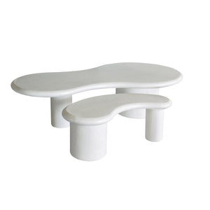 Atlas Stella Coffee Table - Minimalist Plaster White Design for Contemporary Living Spaces & Stylish Decor TA11183-01