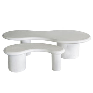Atlas Stella Coffee Table - Minimalist Plaster White Design for Contemporary Living Spaces & Stylish Decor TA11183-01