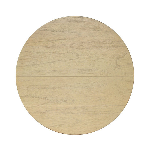 Atlas Sunset Harbor Accent Table - Coastal Charm with Sandy Cove Finish, Round Design, Perfect for Any Space TA11186-01