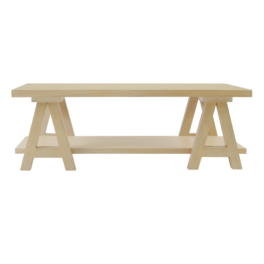 Atlas Sunset Harbor Coffee Table - Rustic Sandy Cove Design with Storage for Coastal Living Charm TA11187-01