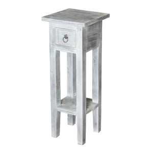 Atlas Sutter Accent Table - Modern Minimalist Design with Functional Storage for Small Spaces and Decor Whitewash TA11190-01