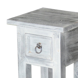 Atlas Sutter Accent Table - Modern Minimalist Design with Functional Storage for Small Spaces and Decor Whitewash TA11190-01
