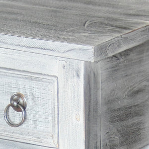 Atlas Sutter Accent Table - Modern Minimalist Design with Functional Storage for Small Spaces and Decor Whitewash TA11190-01