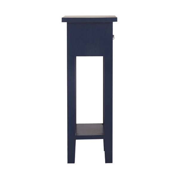 Atlas Sutter Accent Table - Modern Minimalist Design with Functional Storage for Small Spaces and Decor Navy TA11190-03