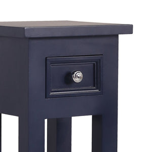Atlas Sutter Accent Table - Modern Minimalist Design with Functional Storage for Small Spaces and Decor Navy TA11190-03