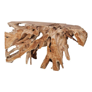Atlas Teak Root Console Table – Sculptural Entryway Accent with Natural Wood Finish & Practical Storage Space TA11194-01
