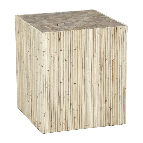 Atlas Toleno Accent Table - Handcrafted Rattan Square Table for Eco-Friendly Coastal & Bohemian Decor TA11198-01
