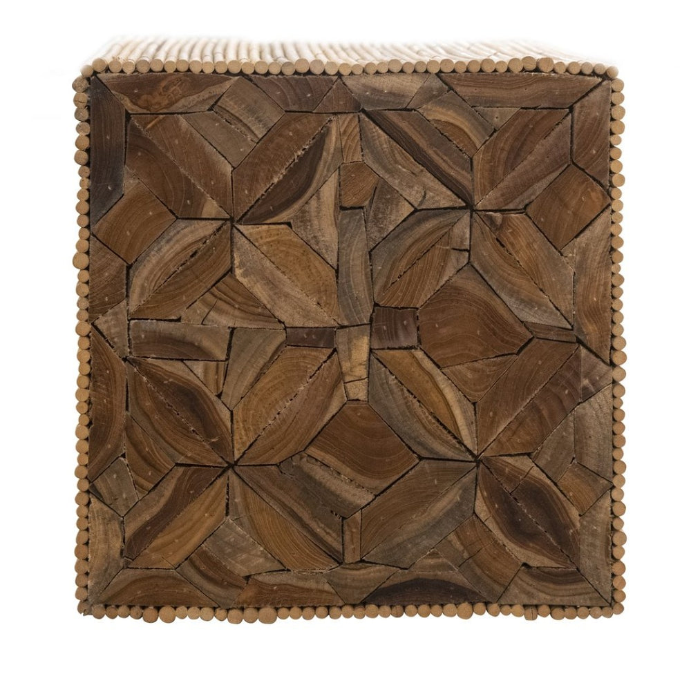 Atlas Toleno Accent Table - Handcrafted Rattan Square Table for Eco-Friendly Coastal & Bohemian Decor TA11198-01