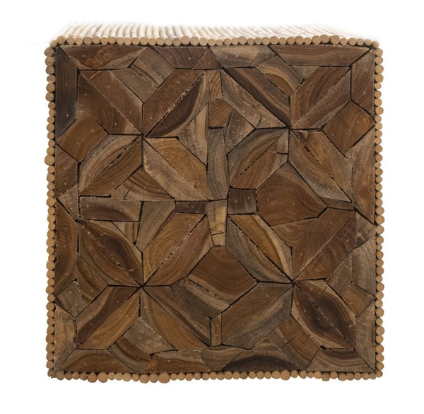 Atlas Toleno Accent Table - Handcrafted Rattan Square Table for Eco-Friendly Coastal & Bohemian Decor TA11198-01