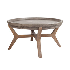 Atlas Tonga Coffee Table - Handcrafted Acacia Wood & Polished Concrete, Stylish Low-Profile Design, 31.5" W TA11200-01