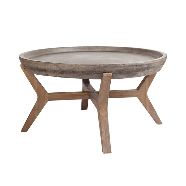 Atlas Tonga Coffee Table - Handcrafted Acacia Wood & Polished Concrete, Stylish Low-Profile Design, 31.5" W TA11200-01