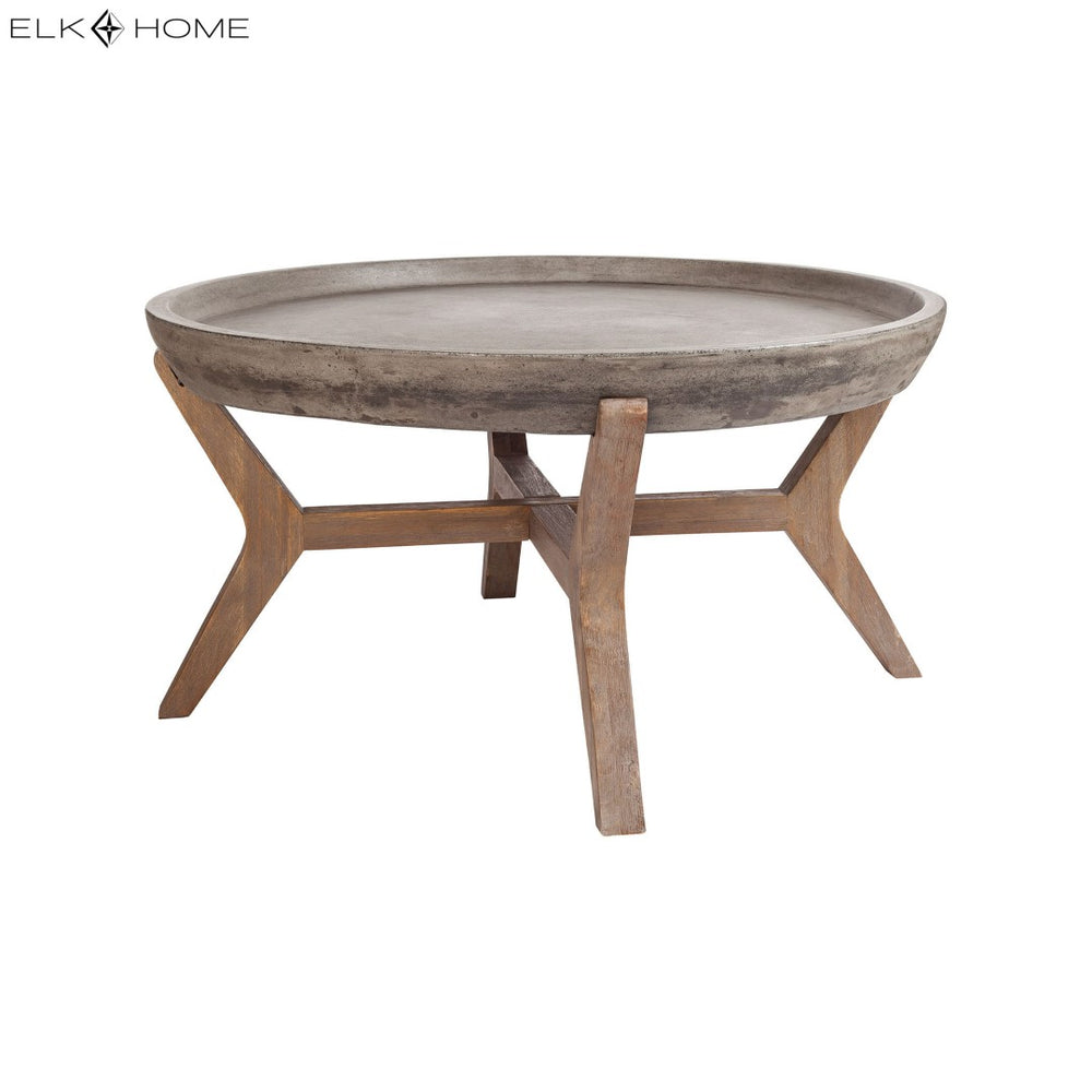 Atlas Tonga Coffee Table - Handcrafted Acacia Wood & Polished Concrete, Stylish Low-Profile Design, 31.5" W TA11200-01