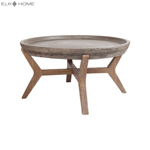 Atlas Tonga Coffee Table - Handcrafted Acacia Wood & Polished Concrete, Stylish Low-Profile Design, 31.5" W TA11200-01
