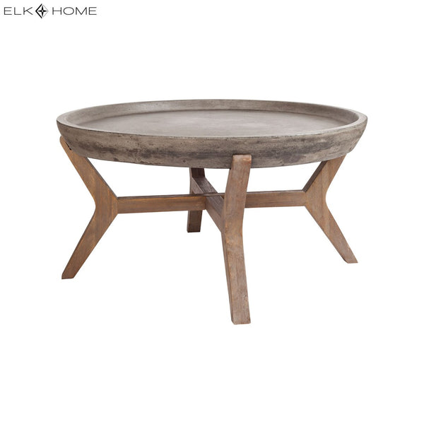 Atlas Tonga Coffee Table - Handcrafted Acacia Wood & Polished Concrete, Stylish Low-Profile Design, 31.5" W TA11200-01