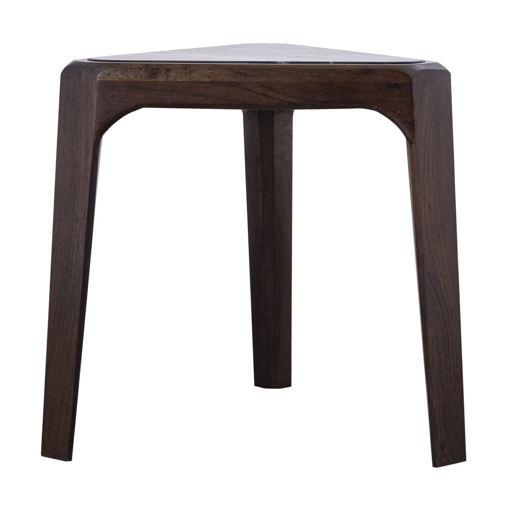 Atlas Treble Accent Table - Midcentury Walnut Design with Black Marble Top for Chic Living Spaces TA11201-01
