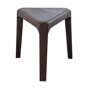 Atlas Treble Accent Table - Midcentury Walnut Design with Black Marble Top for Chic Living Spaces TA11201-01