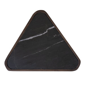 Atlas Treble Accent Table - Midcentury Walnut Design with Black Marble Top for Chic Living Spaces TA11201-01