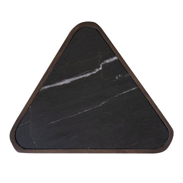 Atlas Treble Accent Table - Midcentury Walnut Design with Black Marble Top for Chic Living Spaces TA11201-01