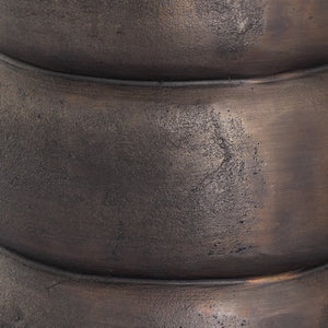 Atlas Twist Accent Table - Sculptural Round Side Table in Antique Bronze Finish for Modern Elegance TA11202-01