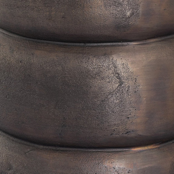 Atlas Twist Accent Table - Sculptural Round Side Table in Antique Bronze Finish for Modern Elegance TA11202-01