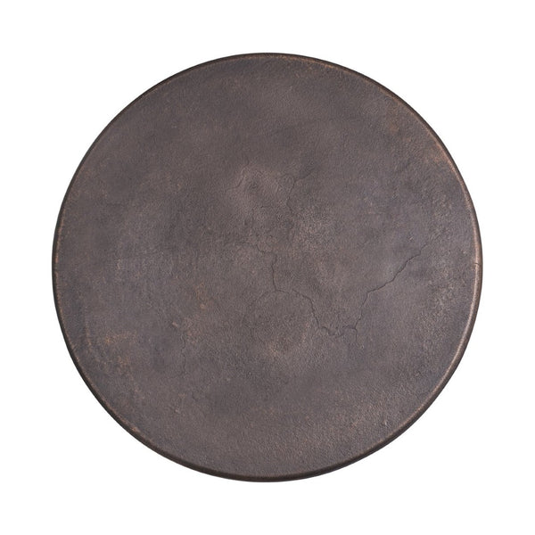 Atlas Twist Accent Table - Sculptural Round Side Table in Antique Bronze Finish for Modern Elegance TA11202-01