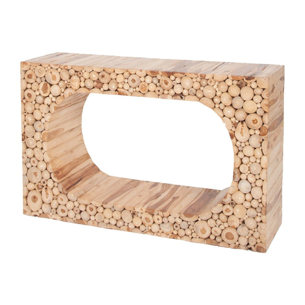 Atlas Vail Console Table - Hand-Crafted Wood Design with Sculptural Firewood Silhouette for Modern Homes TA11204-01