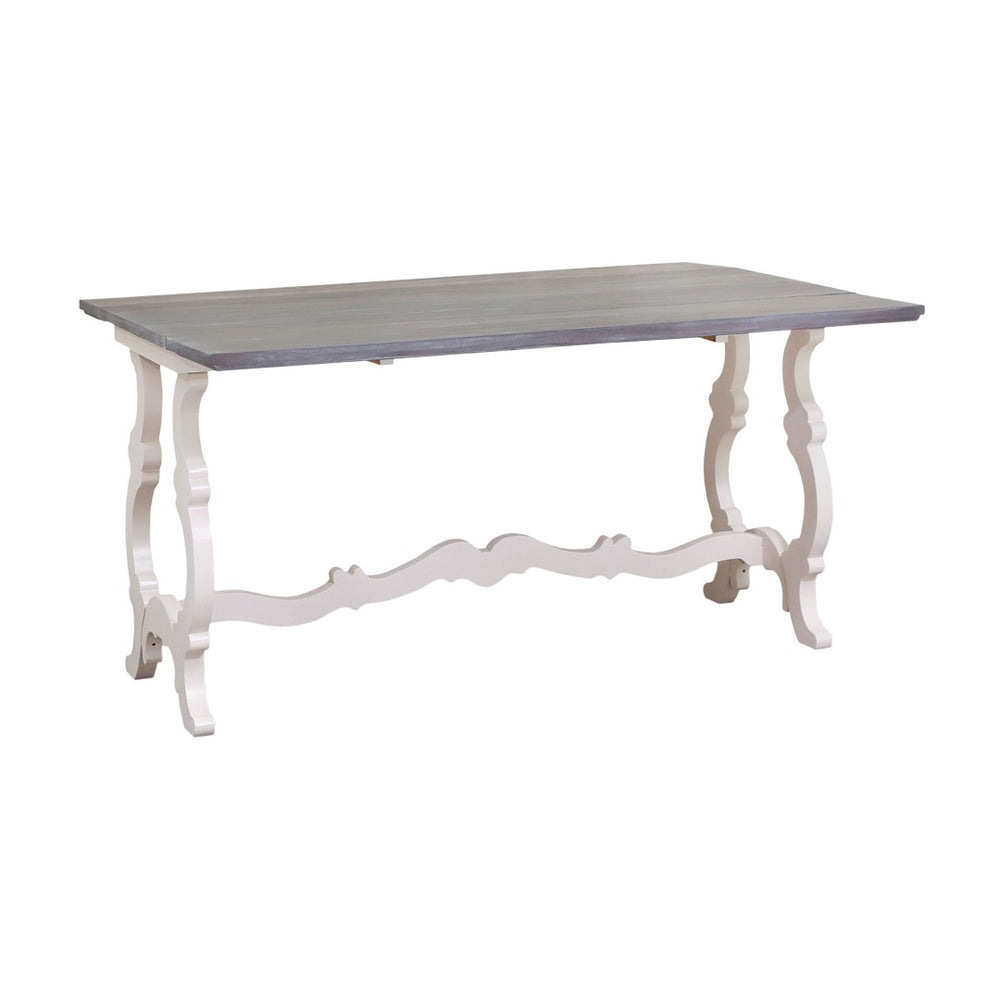 Atlas Volume Console Table - Handcrafted Antique White with Scrollwork Legs for Cottage Charm & Style TA11205-01