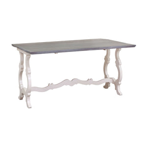 Atlas Volume Console Table - Handcrafted Antique White with Scrollwork Legs for Cottage Charm & Style TA11205-01