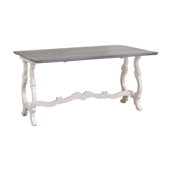 Atlas Volume Console Table - Handcrafted Antique White with Scrollwork Legs for Cottage Charm & Style TA11205-01