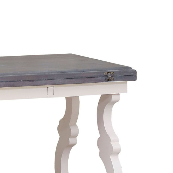 Atlas Volume Console Table - Handcrafted Antique White with Scrollwork Legs for Cottage Charm & Style TA11205-01