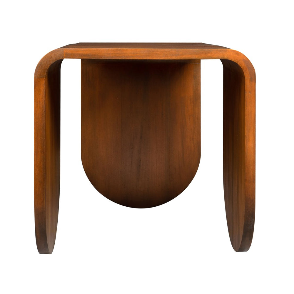 Atlas Warren Accent Table - Vintage-Inspired Walnut Side Table with Sculptural Design for Any Space TA11207-01