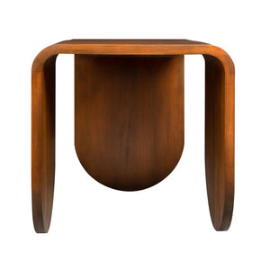 Atlas Warren Accent Table - Vintage-Inspired Walnut Side Table with Sculptural Design for Any Space TA11207-01