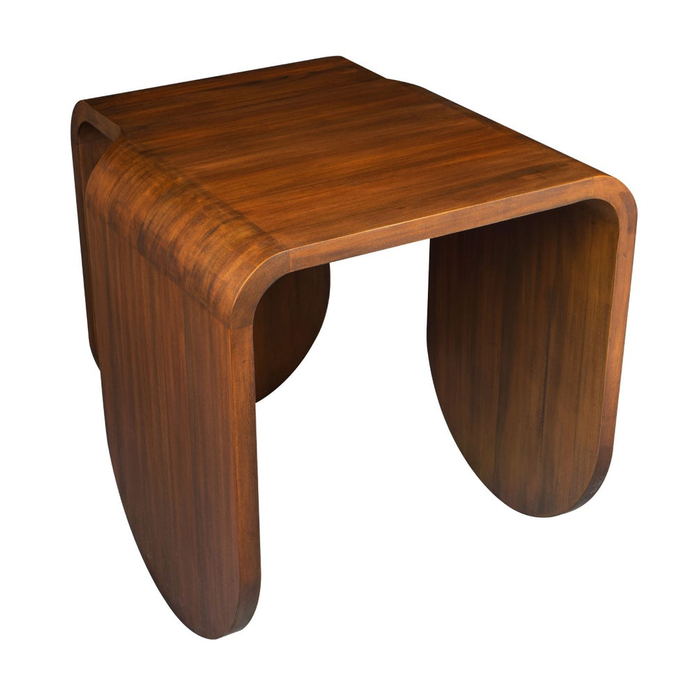 Atlas Warren Accent Table - Vintage-Inspired Walnut Side Table with Sculptural Design for Any Space TA11207-01