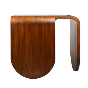 Atlas Warren Accent Table - Vintage-Inspired Walnut Side Table with Sculptural Design for Any Space TA11207-01
