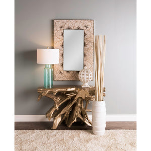 Atlas Yava Console Table - Stylish Solid Wood Design for Entryway, Living Room, and Functional Spaces Gold TA11212-02