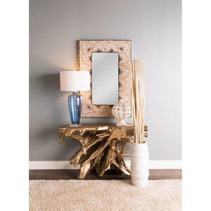Atlas Yava Console Table - Stylish Solid Wood Design for Entryway, Living Room, and Functional Spaces Gold TA11212-02
