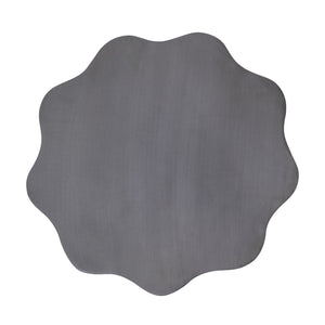 Atlas Agata Accent Table - Sculptural Brass Base & Antique Zinc Finish for Elegant Living Room Decor TA11214-01