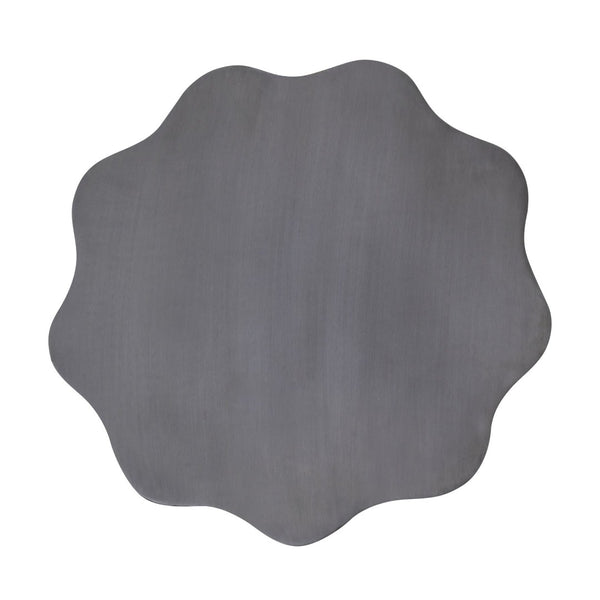 Atlas Agata Accent Table - Sculptural Brass Base & Antique Zinc Finish for Elegant Living Room Decor TA11214-01
