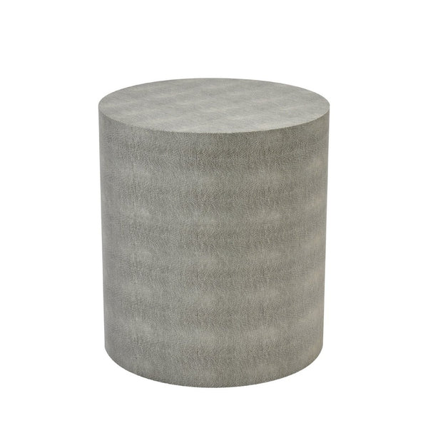 Atlas Dexter Accent Table - Sleek Gray Faux Shagreen Design, Modern Minimalist Style for Any Space TA11216-01