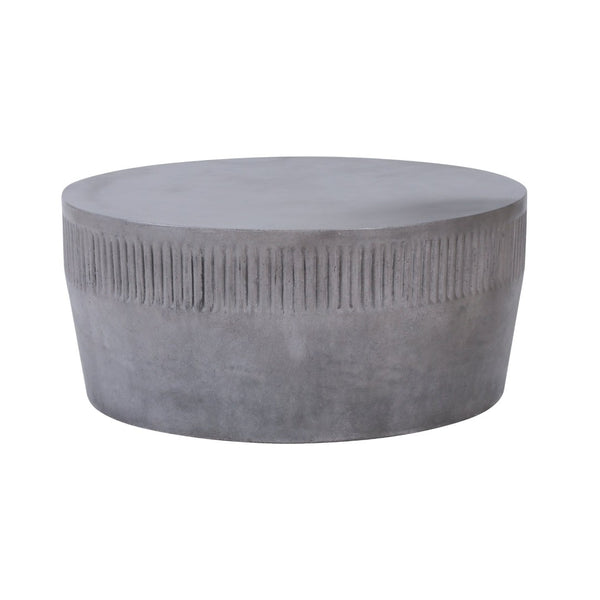 Atlas Sempre Coffee Table - Modern Minimalist Polished Concrete Drum Design for Contemporary Living Spaces TA11217-01