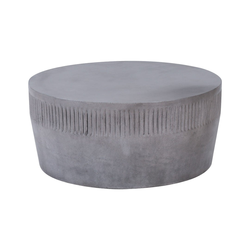 Atlas Sempre Coffee Table - Modern Minimalist Polished Concrete Drum Design for Contemporary Living Spaces TA11217-01