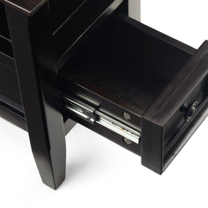 English Elm Amherst Narrow Side Table - Handcrafted Hickory Brown, Stylish Storage For Small Living Spaces B136P158325