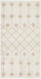 GRF37 Grafix Bohemian Indoor Rug - Durable Geometric Design in Ivory Beige for Modern Spaces