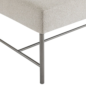 Bernhardt Bernhardt Outline Bench With Atra Textured Steel Base, 54" Upholstered Performance Seat — Modern Casual 360506