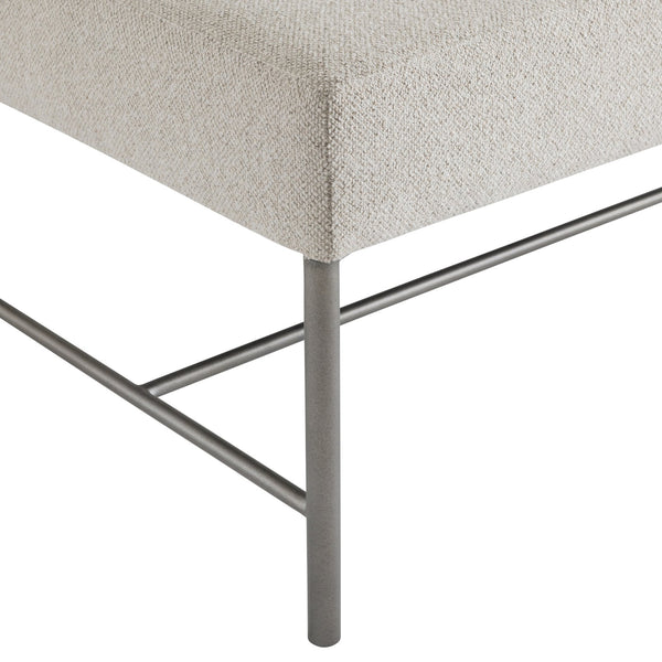 Bernhardt Bernhardt Outline Bench With Atra Textured Steel Base, 54" Upholstered Performance Seat — Modern Casual 360506