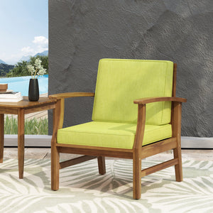 English Elm Perla Solid Acacia Outdoor Club Chair Slatted Hardwood Frame Resort Patio Seat 61442.00GRN