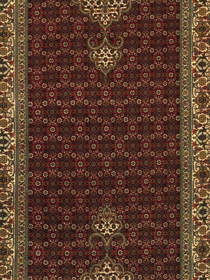 Pasargad Home Baku Hand-knotted Red Silk & Wool Runner - Luxurious Design For Timeless Elegance   Mahi 2.08x8