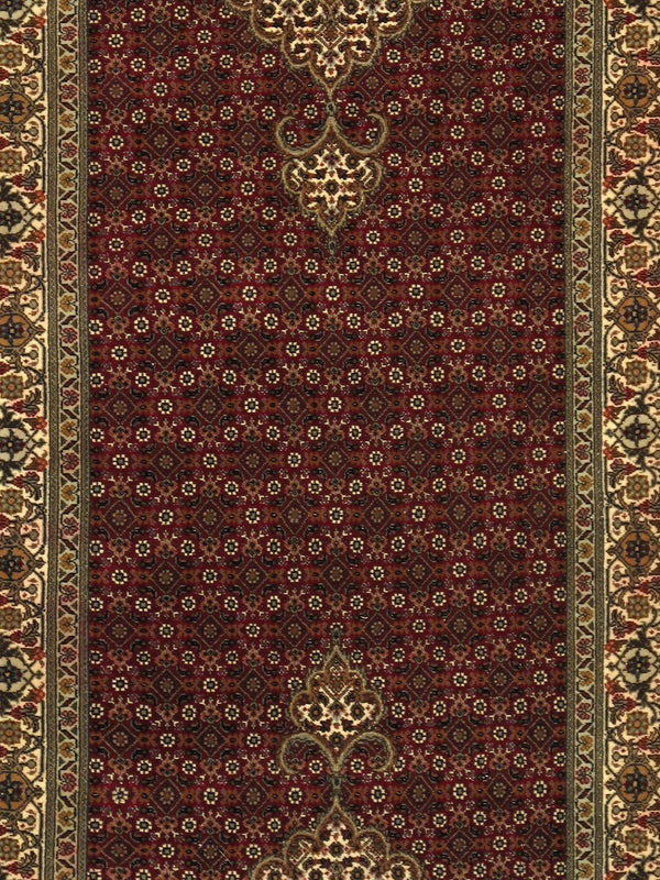 Pasargad Home Baku Hand-knotted Red Silk & Wool Runner - Luxurious Design For Timeless Elegance   Mahi 2.08x8