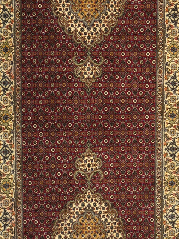 Pasargad Home Baku Hand-knotted Red Silk & Wool Runner - Luxurious Design For Timeless Elegance   Mahi Red 2.08x13